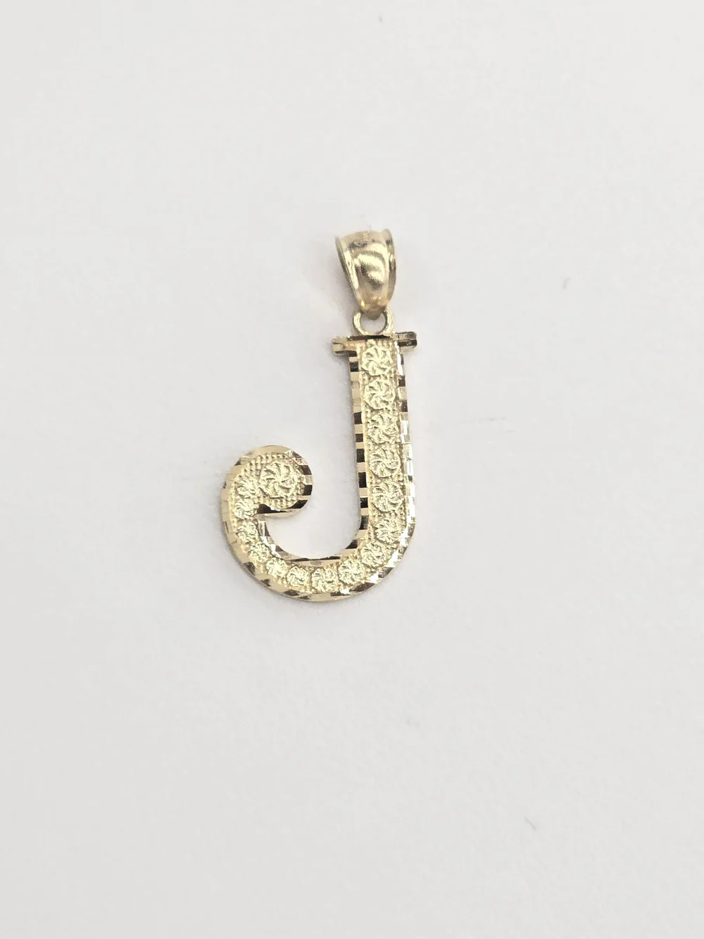 14k Real Gold Letter J Pendant Necklace Charm